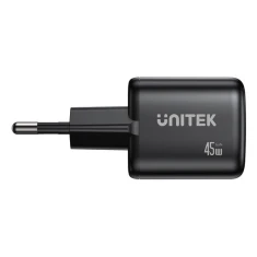 Мережевий зарядний пристрій Unitek GaN 45 Вт 2x USB-C PD 3.0 QC Black (4894160060280)