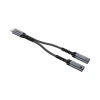 Адаптер аудіо та зарядки Unitek PD 2xUSB-C 15 см (4894160060716)