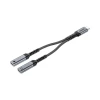 Адаптер аудіо та зарядки Unitek PD 2xUSB-C 15 см (4894160060716)