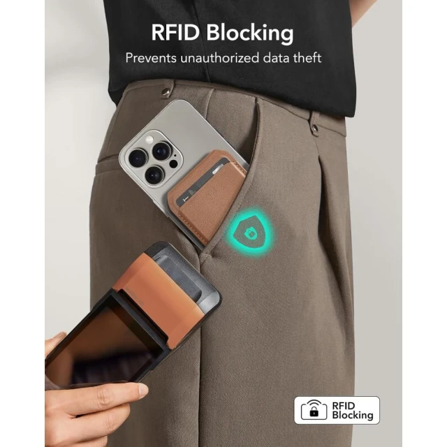 Кошелёк ESR Classic RFID Magnetic Wallet Stand Brown (4894240217177)