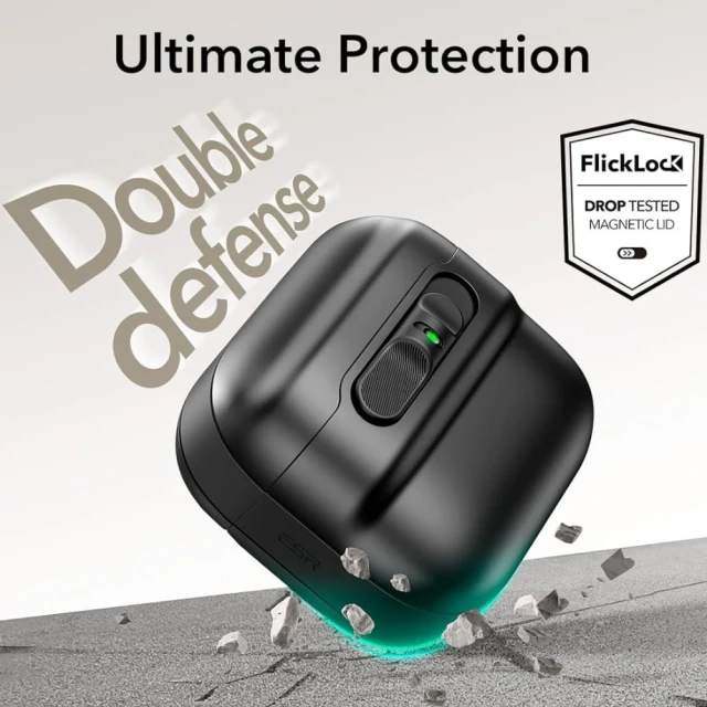 Чохол для навушників ESR Pulse Halolock для AirPods 4 Black with MagSafe (4894240217702)