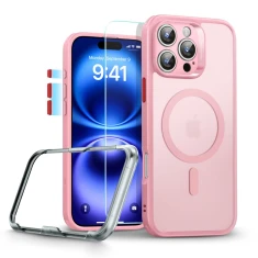 Чохол і захисне скло ESR Classic Pro Set Halolock для iPhone 16 Pro Max Frosted Pink with MagSafe (4894240230114)