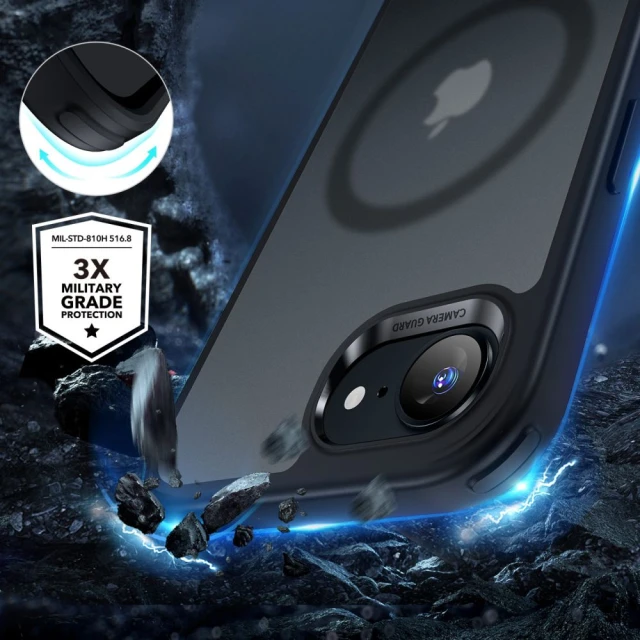 Чохол ESR Classic Hybrid Halolock для iPhone 16e Frosted Black with MagSafe (4894240261347)