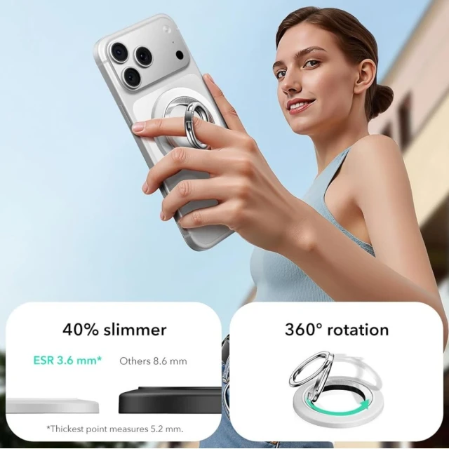 Кільце-тримач ESR Magnetic 360 Halolock White with MagSafe (4894240262924)