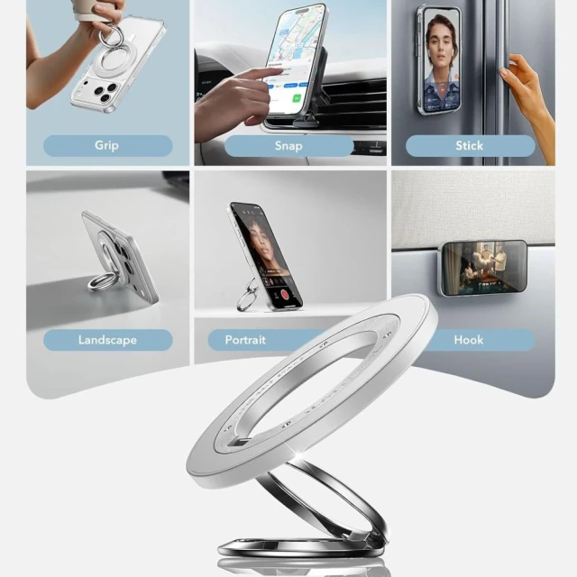 Кільце-тримач ESR Magnetic 360 Halolock White with MagSafe (4894240262924)