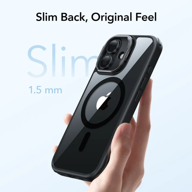 Чохол ESR Classic Hybrid Kickstand для iPhone 17 Clear Black with MagSafe (4894240283080)