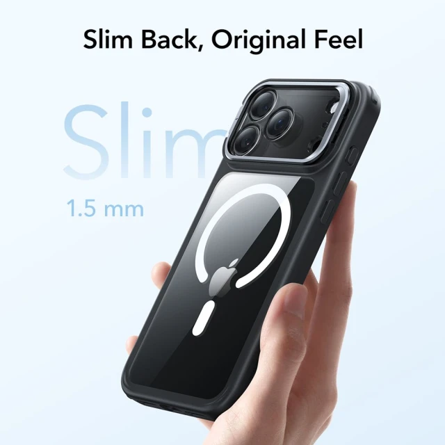 Чохол ESR Classic Hybrid Kickstand для iPhone 17 Pro Max Clear Black with MagSafe (4894240283301)