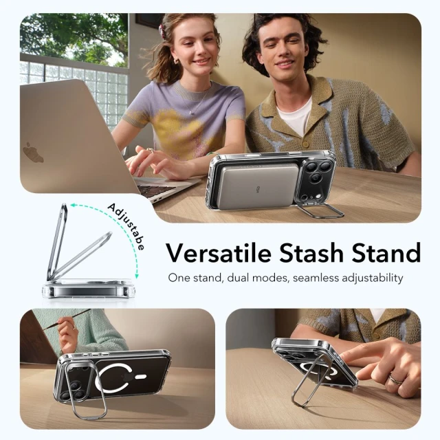 Чохол ESR Classic Hybrid Kickstand для iPhone 17 Pro Clear with MagSafe (4894240283325)