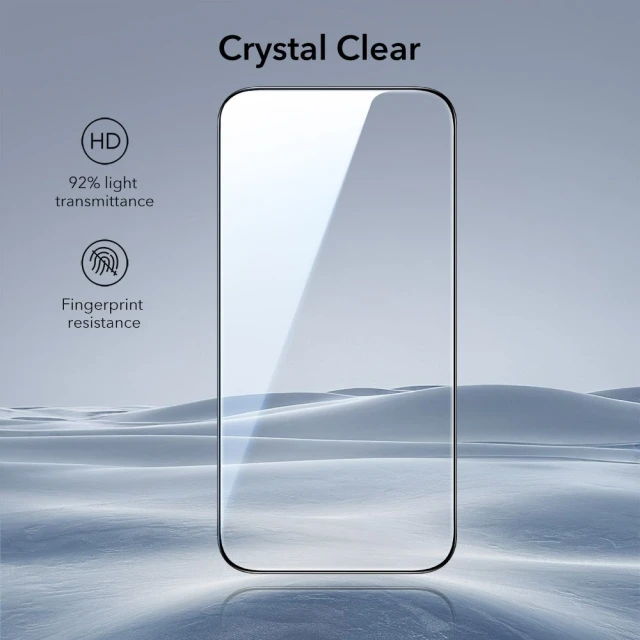 Захисне скло ESR Ultrafit для iPhone 17 Pro Max Clear (2 pack) (4894240287729)