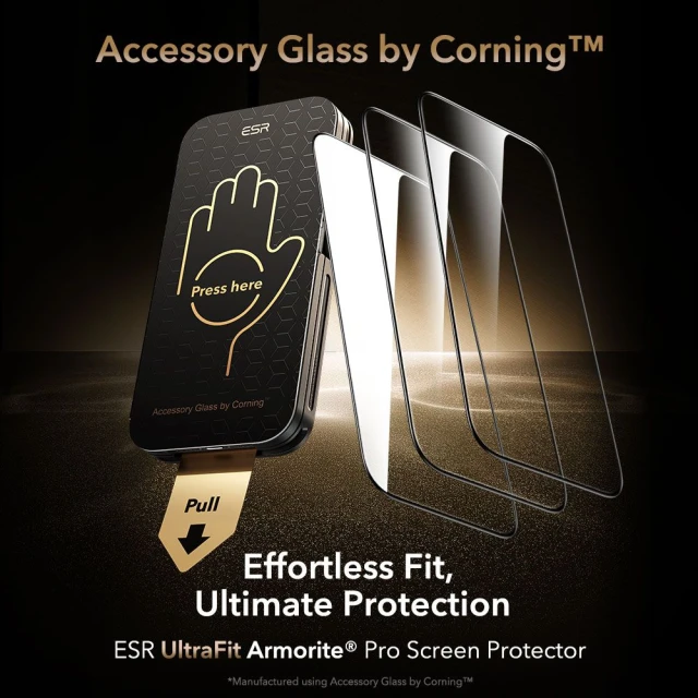 Захисне скло ESR Ultrafit Armorite Pro для iPhone 17 | 16 Pro Clear (4894240287880)