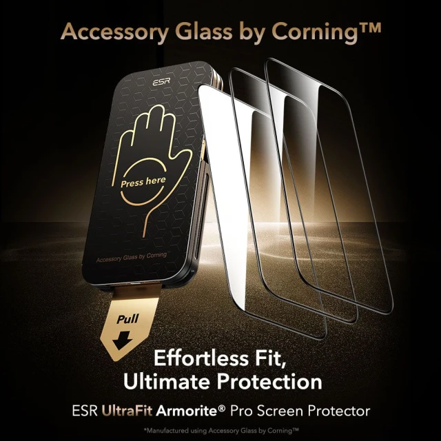 Захисне скло ESR Ultrafit Armorite Pro для iPhone 17 Pro Clear (4894240287903)