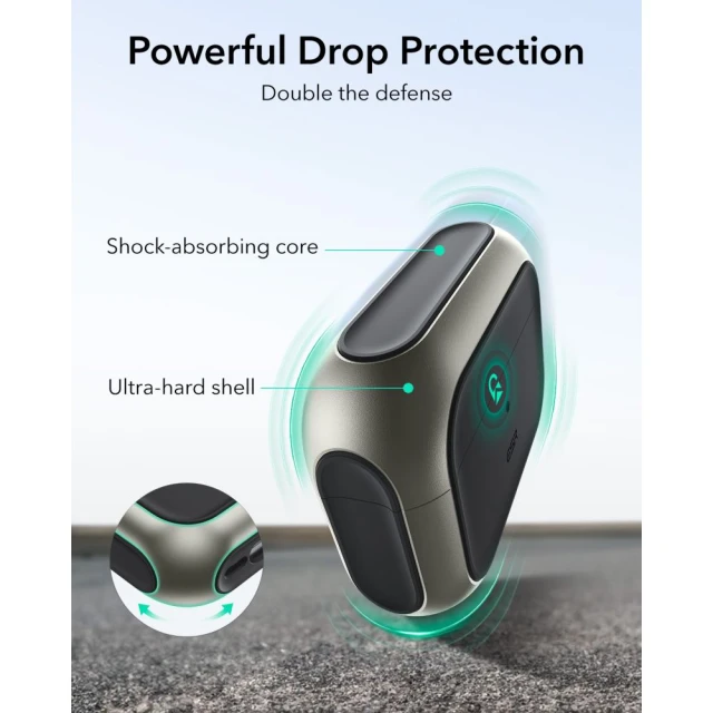 Чохол для навушників ESR Orbit Halolock для AirPods Pro 3 Titanium with MagSafe (4894240289129)