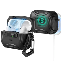 Чехол для наушников ESR Cyber FlickLock Halolock для AirPods Pro 3 Black with MagSafe (4894240289204)