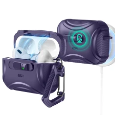 Чохол для навушників ESR Cyber FlickLock Halolock для AirPods Pro 3 Purple with MagSafe (4894240289266)