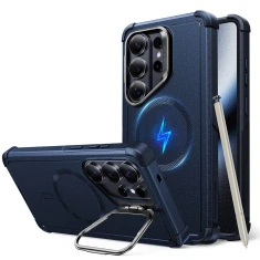Чохол ESR Cyber Tough Kickstand для Samsung Galaxy S26 Ultra Blue with MagSafe (4894240295915)