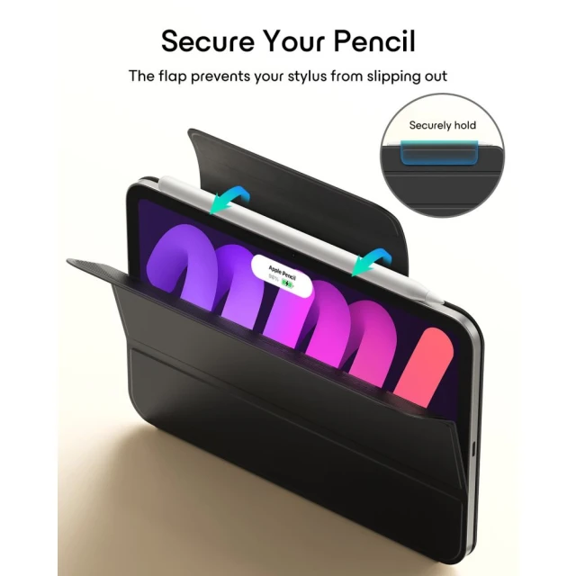Чехол ESR Rebound Magnetic для Apple iPad Mini 8 Black (4894240299005)