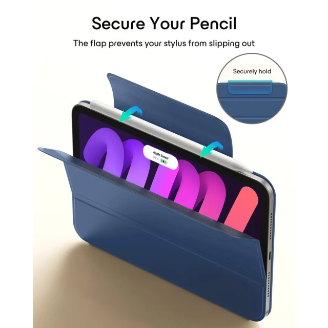 Чохол ESR Rebound Magnetic для Apple iPad Mini 8 Navy Blue (4894240299029)