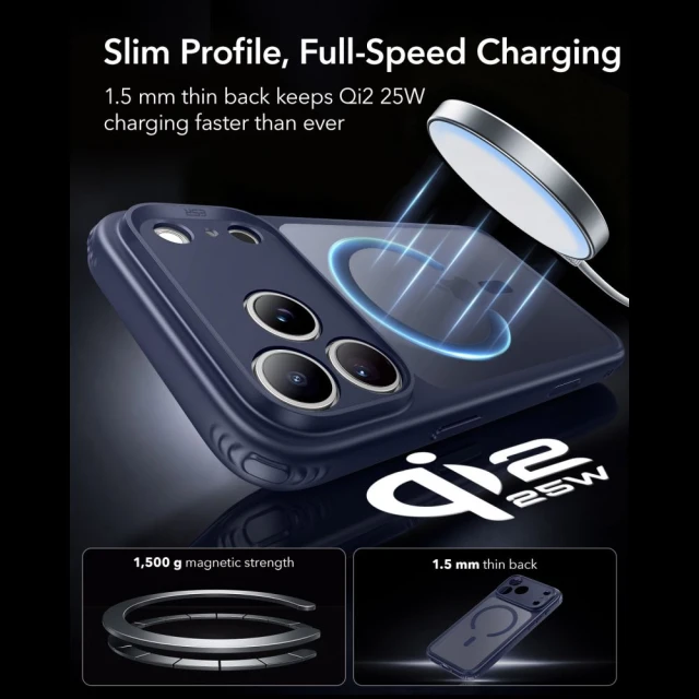 Чохол ESR Classic Hybrid для iPhone 18 Pro | 17 Pro Blue with MagSafe (4894240303115)