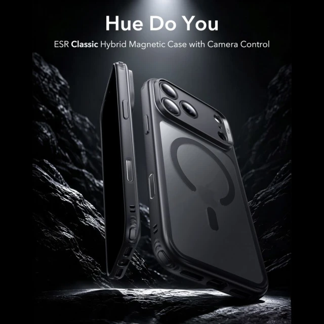 Чохол ESR Classic Hybrid для iPhone 18 Pro | 17 Pro Black with MagSafe (4894240303214)