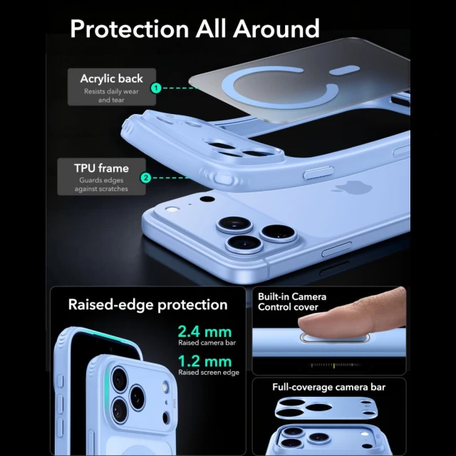 Чохол ESR Classic Hybrid для iPhone 18 Pro Max | 17 Pro Max Blue (4894240303344)
