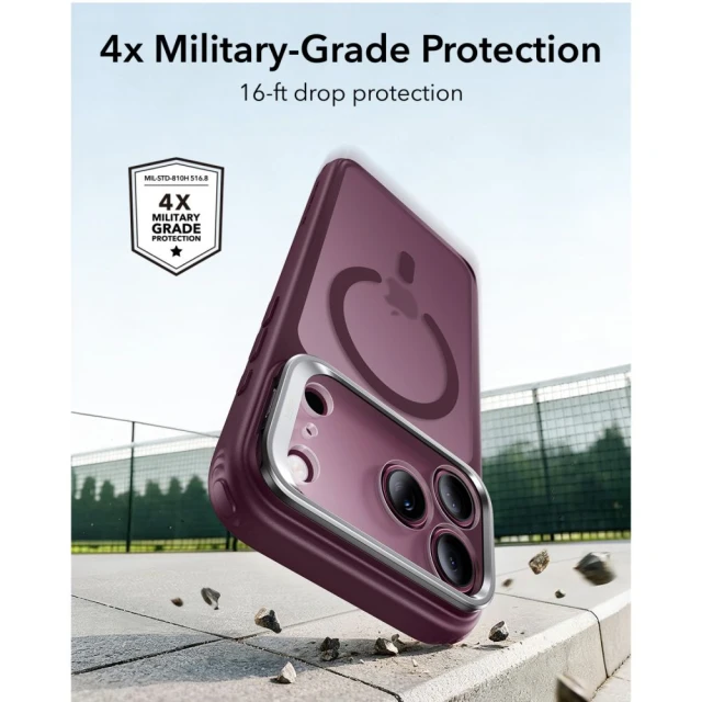 Чохол ESR Classic Hybrid Kickstand для iPhone 18 Pro | 17 Pro Burgundy (4894240303443)