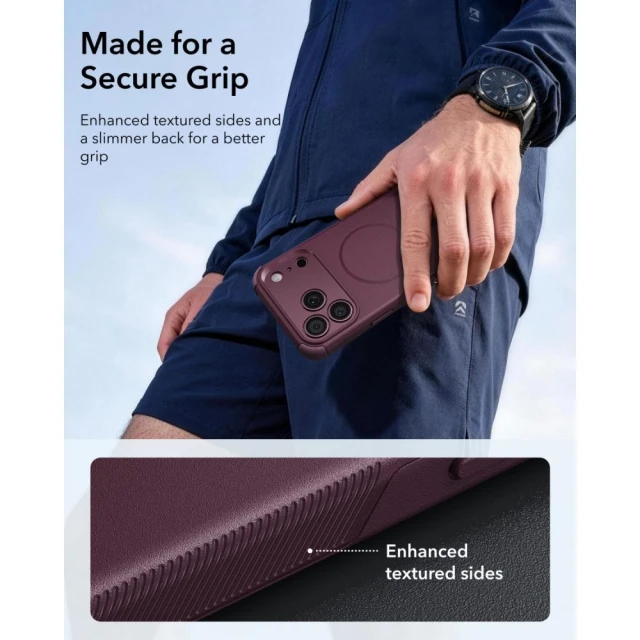 Чохол ESR Cyber Tough для iPhone 18 Pro Max | 17 Pro Max Burgundy with MagSafe (4894240303856)