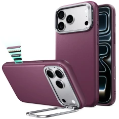 Чохол ESR Leather Kickstand для iPhone 18 Pro | 17 Pro Deep Burgundy (4894240303962)