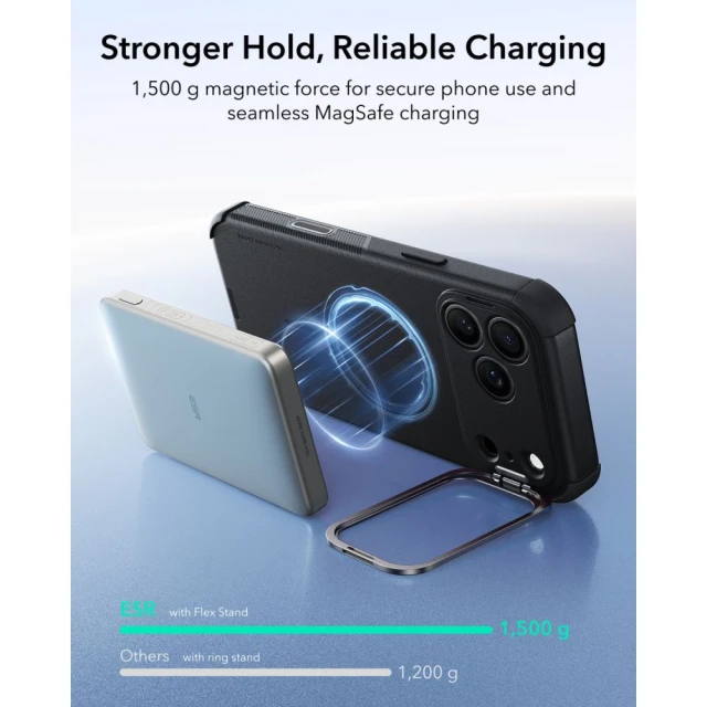 Чохол ESR Cyber Tough Kickstand для iPhone 18 Pro Max | 17 Pro Max Black (4894240304006)