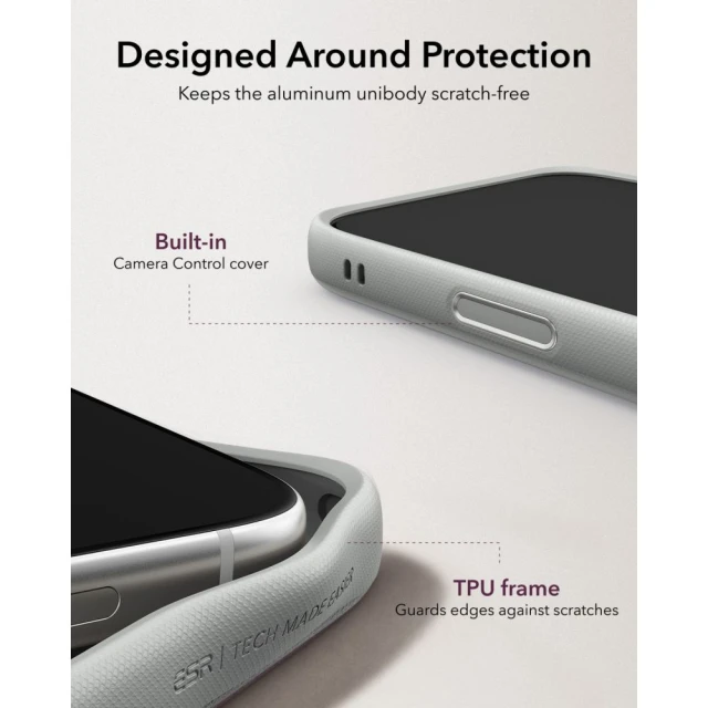 Чохол ESR Leather Kickstand для iPhone 18 Pro Max | 17 Pro Max Grey with MagSafe (4894240304037)