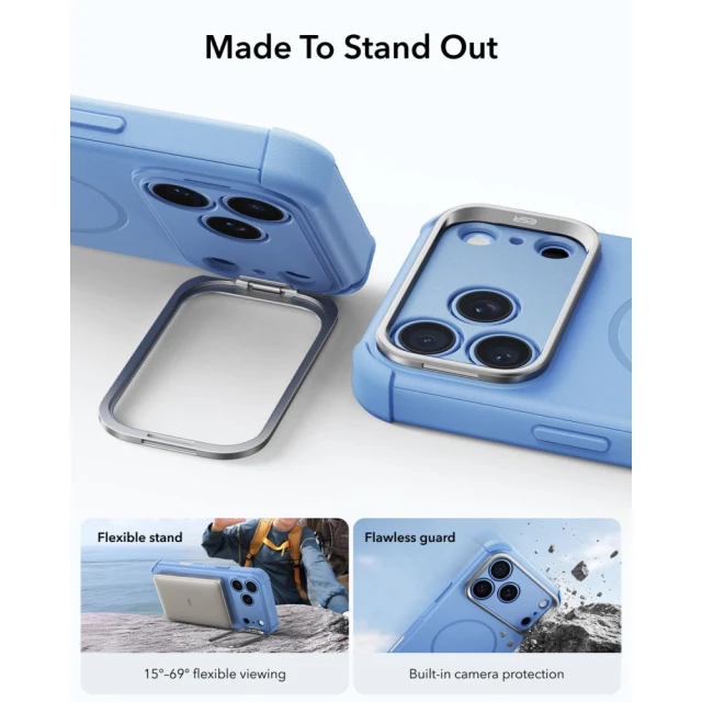 Чохол ESR Cyber Tough Kickstand для iPhone 18 Pro Max | 17 Pro Max Light Blue (4894240304075)