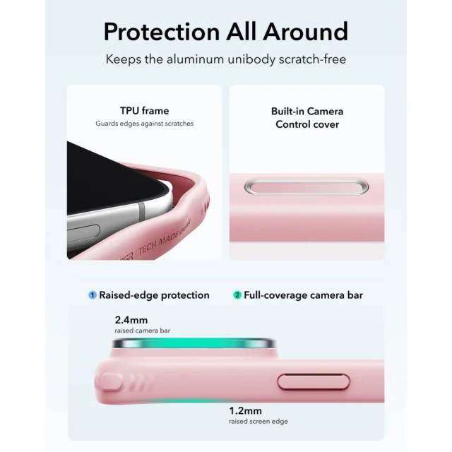 Чохол ESR Classic Hybrid Kickstand MagSafe iPhone 17 Pro | iPhone 18 Pro Frosted Bubblegum Pink (4894240304136)