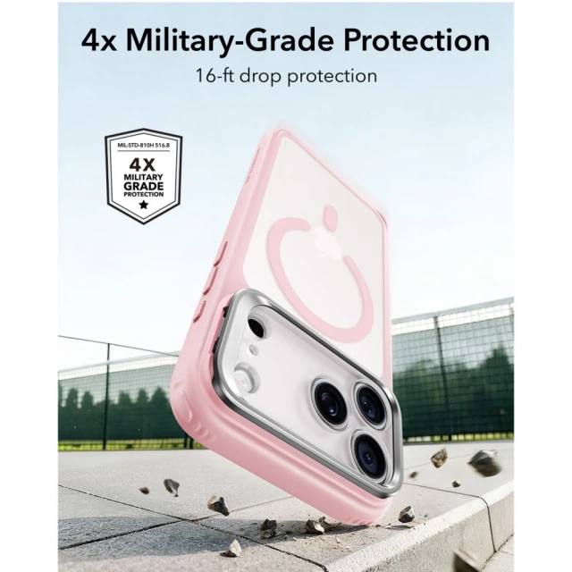 Чохол ESR Classic Hybrid Kickstand MagSafe для Apple iPhone 17 Pro Max Bubblegum Pink (4894240304150)