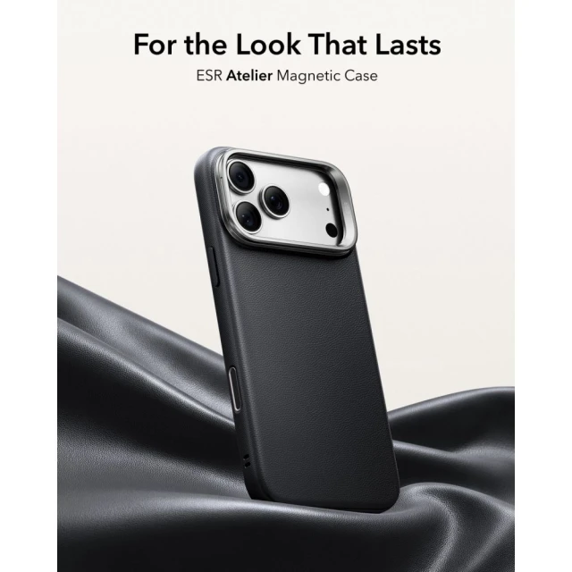 Чохол ESR Leather Kickstand для iPhone 18 Pro Max | 17 Pro Max Black with MagSafe (4894240304181)