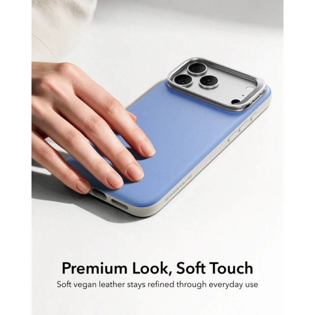 Чехол ESR Leather Kickstand для iPhone 18 Pro Max | 17 Pro Max Blue (4894240304747)