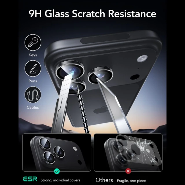 Захисне скло для камери ESR Armorite для iPhone 18 Pro Max | 18 Pro Clear (4894240306000)