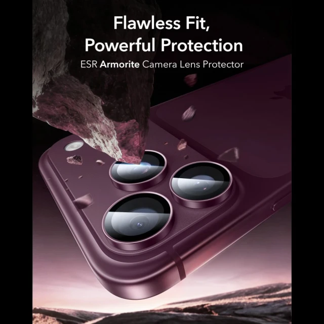 Захисне скло для камери ESR Armorite для iPhone 18 Pro Max | 18 Pro Burgundy (4894240306147)
