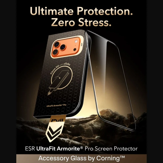 Захисне скло ESR Ultrafit Armorite Pro для iPhone 18 Pro Max | 17 Pro Max Black (4894240306765)