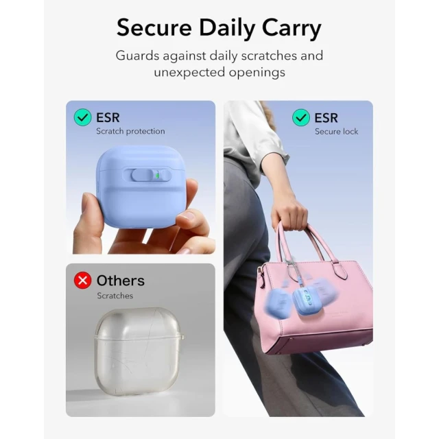 Чохол ESR Pulse Halolock для AirPods 4 Light Blue (4894240307151)