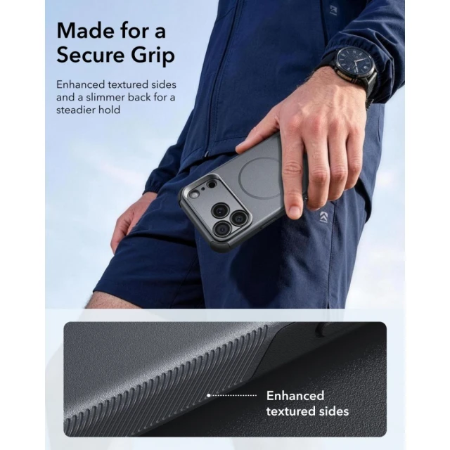 Чехол ESR Cyber Tough Kickstand для iPhone 18 Pro | 17 Pro Grey (4894240307892)