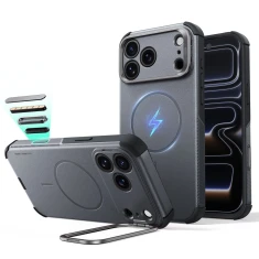 Чохол ESR Cyber Tough Kickstand для iPhone 18 Pro Max | 17 Pro Max Grey with MagSafe (4894240307953)