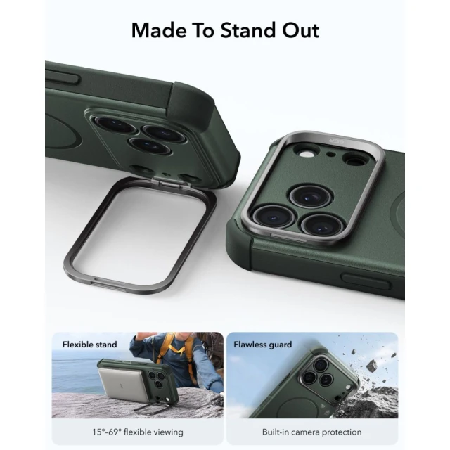 Чехол ESR Cyber Tough Kickstand для iPhone 18 Pro Max | 17 Pro Max Green (4894240307991)