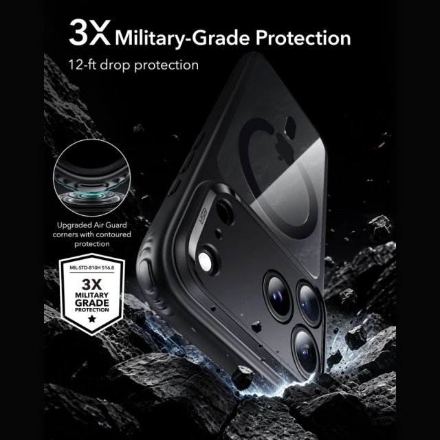 Чехол ESR Classic Hybrid для iPhone 18 Pro Max | 17 Pro Max Clear/Black (4894240308080)