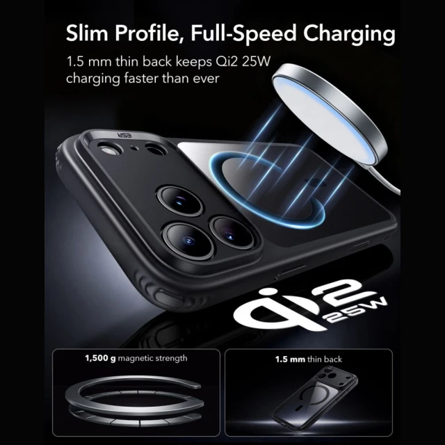 Чехол ESR Classic Hybrid для iPhone 18 Pro Max | 17 Pro Max Clear/Black (4894240308080)