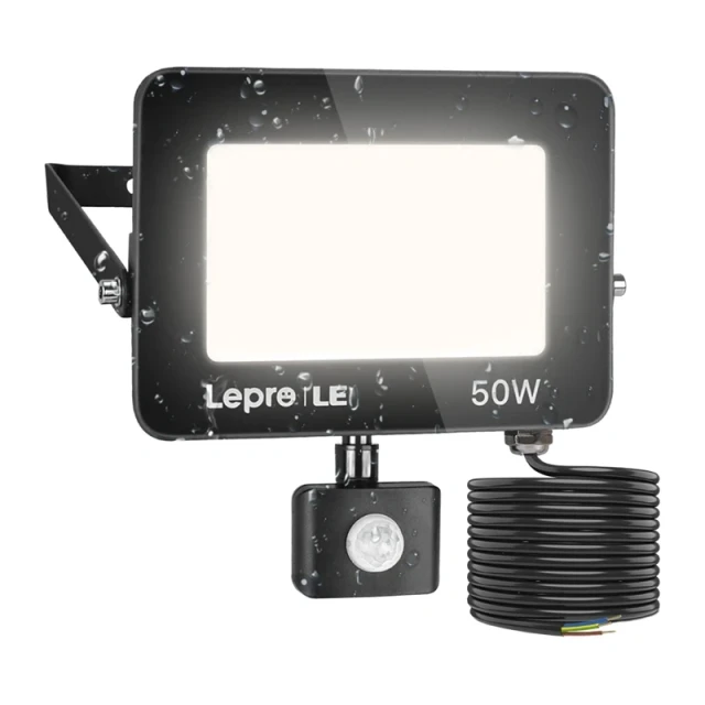 Прожектор LED LEPRO 340006 50W 5000K IP65 датчик руху (PR340006-DW-EU)