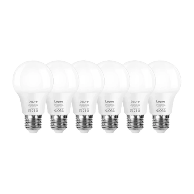 Лампа LED LEPRO E27 A60 8.5W 806lm 2700K 6 шт. (EAN4894495035755)