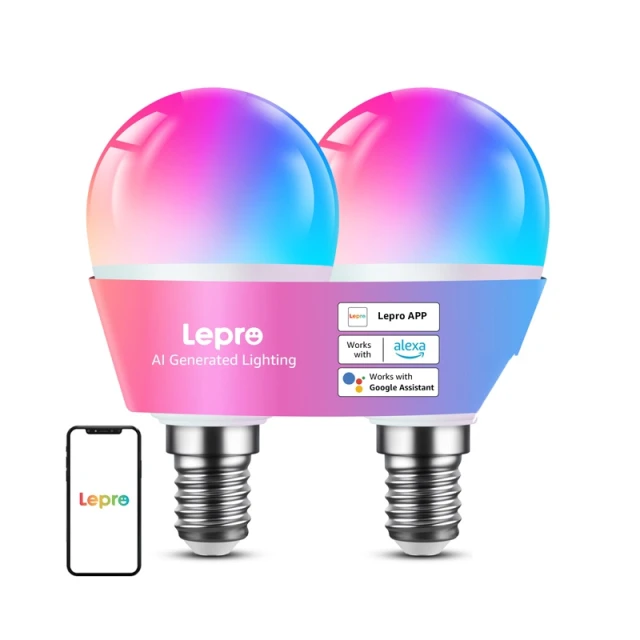 Лампа LED LEPRO E14 Bluetooth Wi-Fi 470lm 2шт (BP1-2)