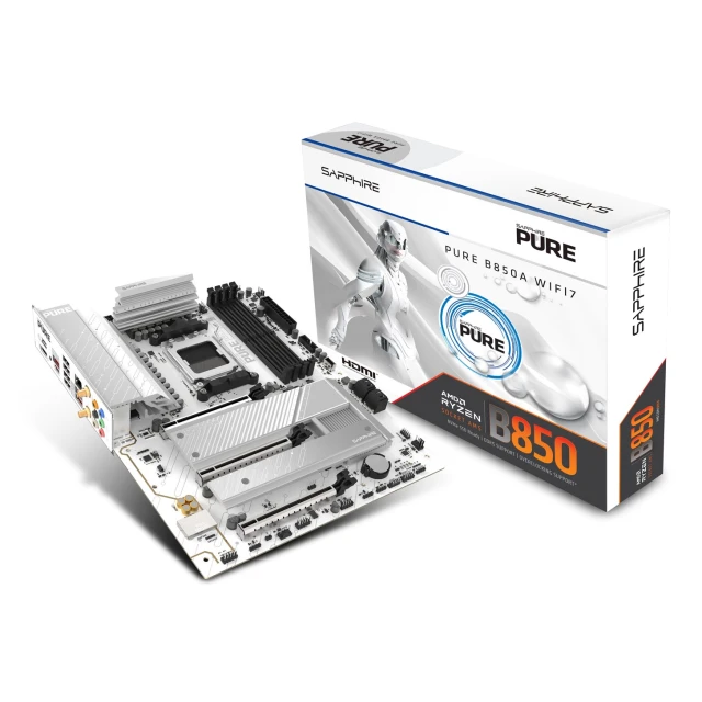 Материнська плата Sapphire PURE B850A WIFI7 (4895106296954)