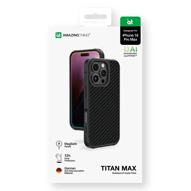 Чохол AmazingThing Titan Max Case для iPhone 16 Pro Max Black (4896238000792)
