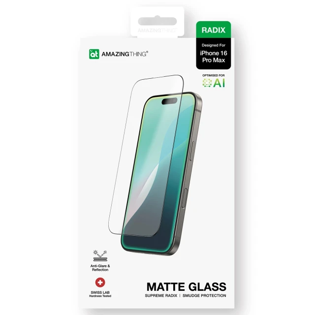 Захисне скло AmazingThing Radix Matte Glass для iPhone 16 Pro Max Clear (4896238000877)