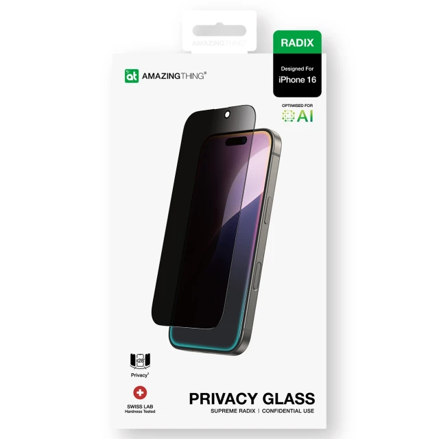 Захисне скло AmazingThing Radix Privacy для iPhone 16 (4896238000945)
